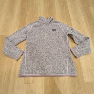 Patagonia Grey And Purple Better Sweater Pullover Quarter Zip Size L